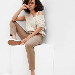 Nwt Gap Tan High Rise Cheeky Straight Leg Jeans size 14
